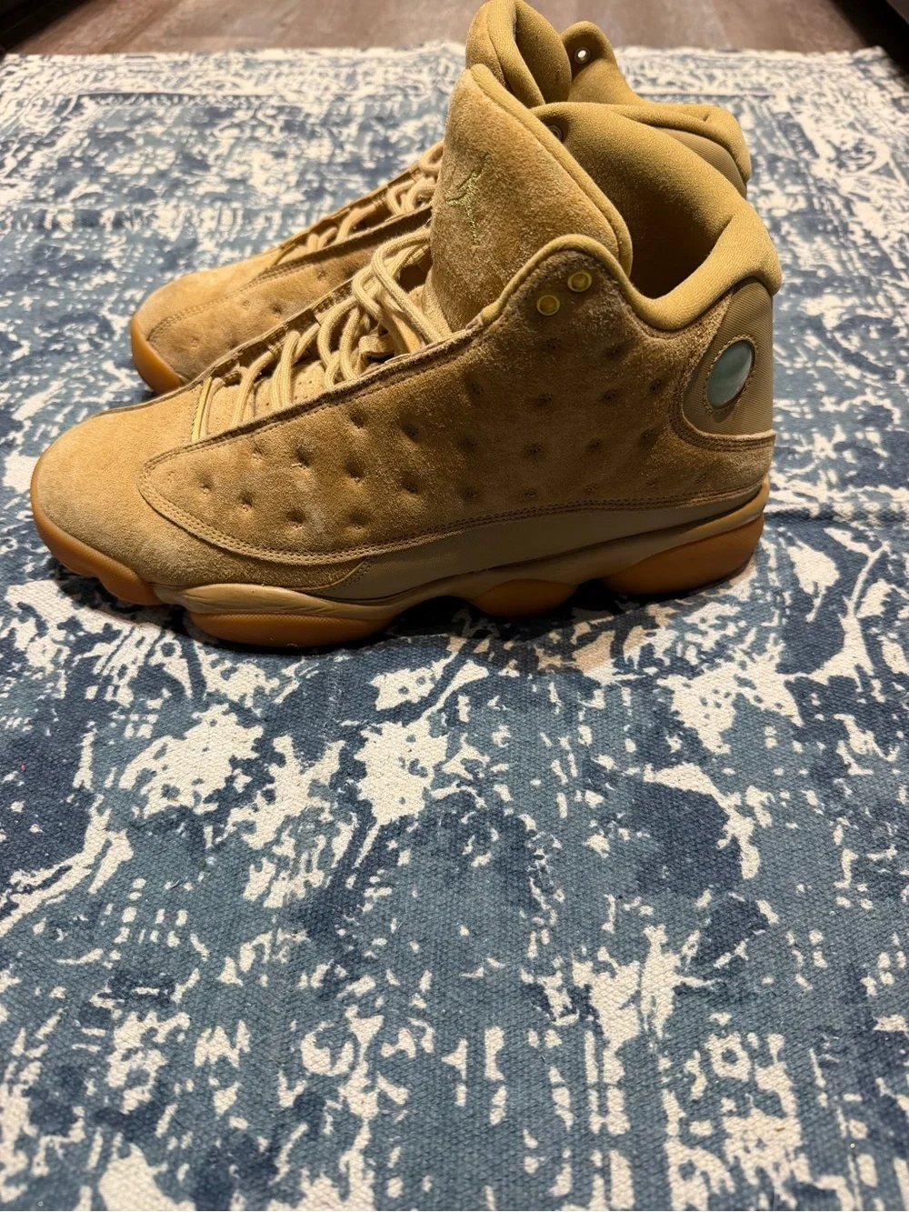 Jordan 13 Suede High-Top Sneakers in Wheat/Tan